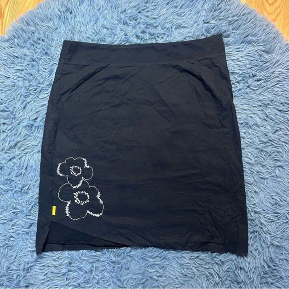 Anthropologie Lole Cotton Skirt Black Asymmetrical Size L - Picture 1 of 5